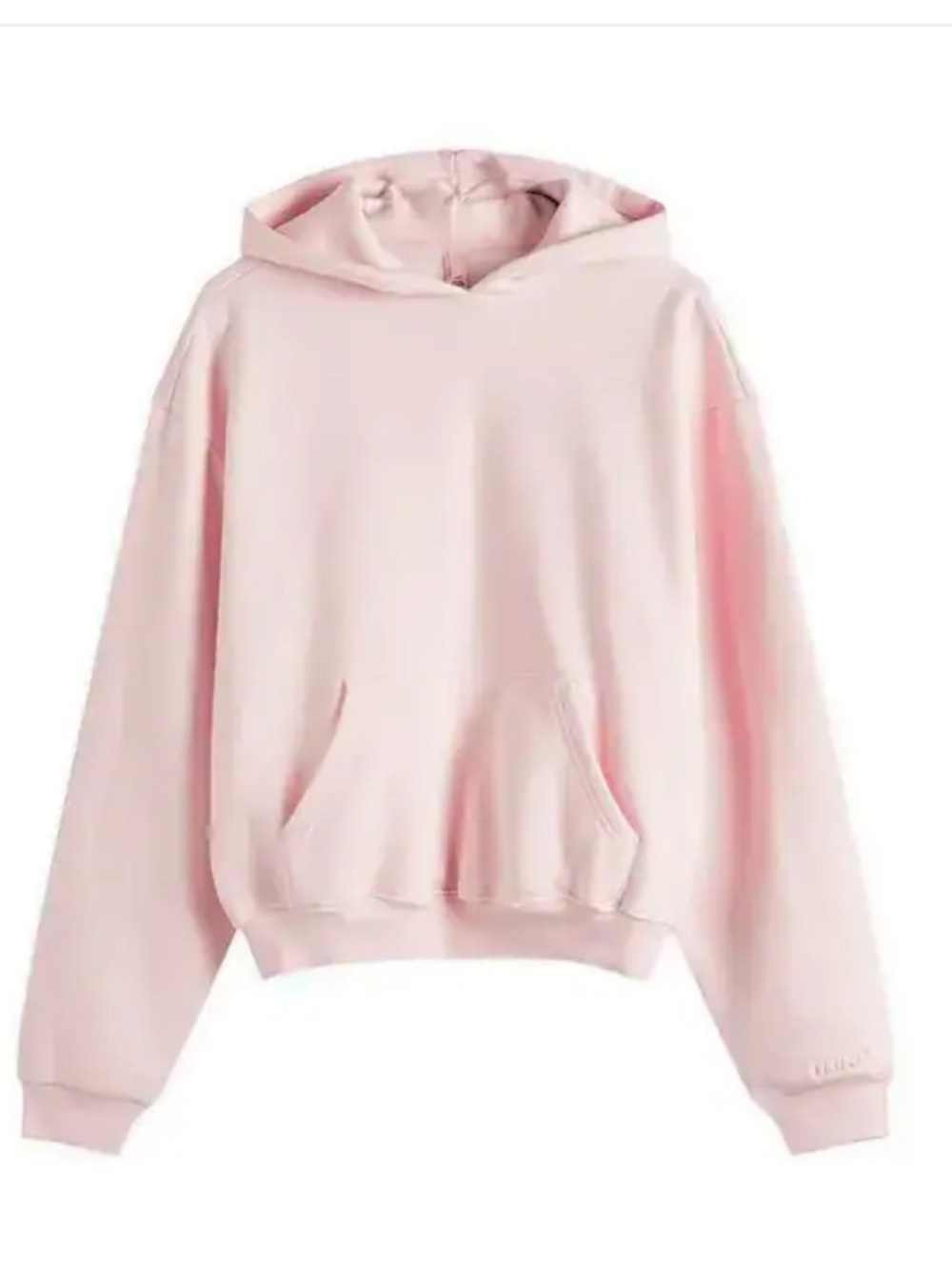SKIMS Cotton Fleece Classic Pullover Hoodie in Barely Pink Size Medium